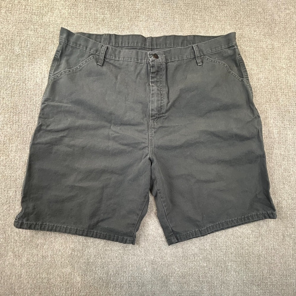 Rustler Carpenter Shorts Mens 42 Gray Cotton Workwear Hammer Loop Utility Pocket